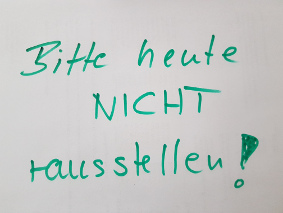 Nicht rausstellen