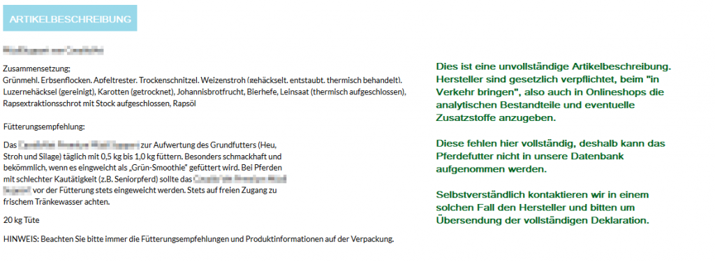 unvollständige Deklaration