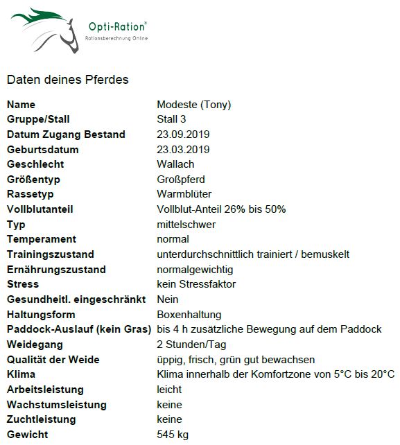 Trakehner Ration Juni 22